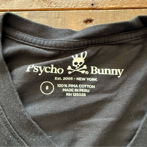 Psycho Bunny Men's Pima Cotton V Nevk  Tee XXL - Picture 3 of 4